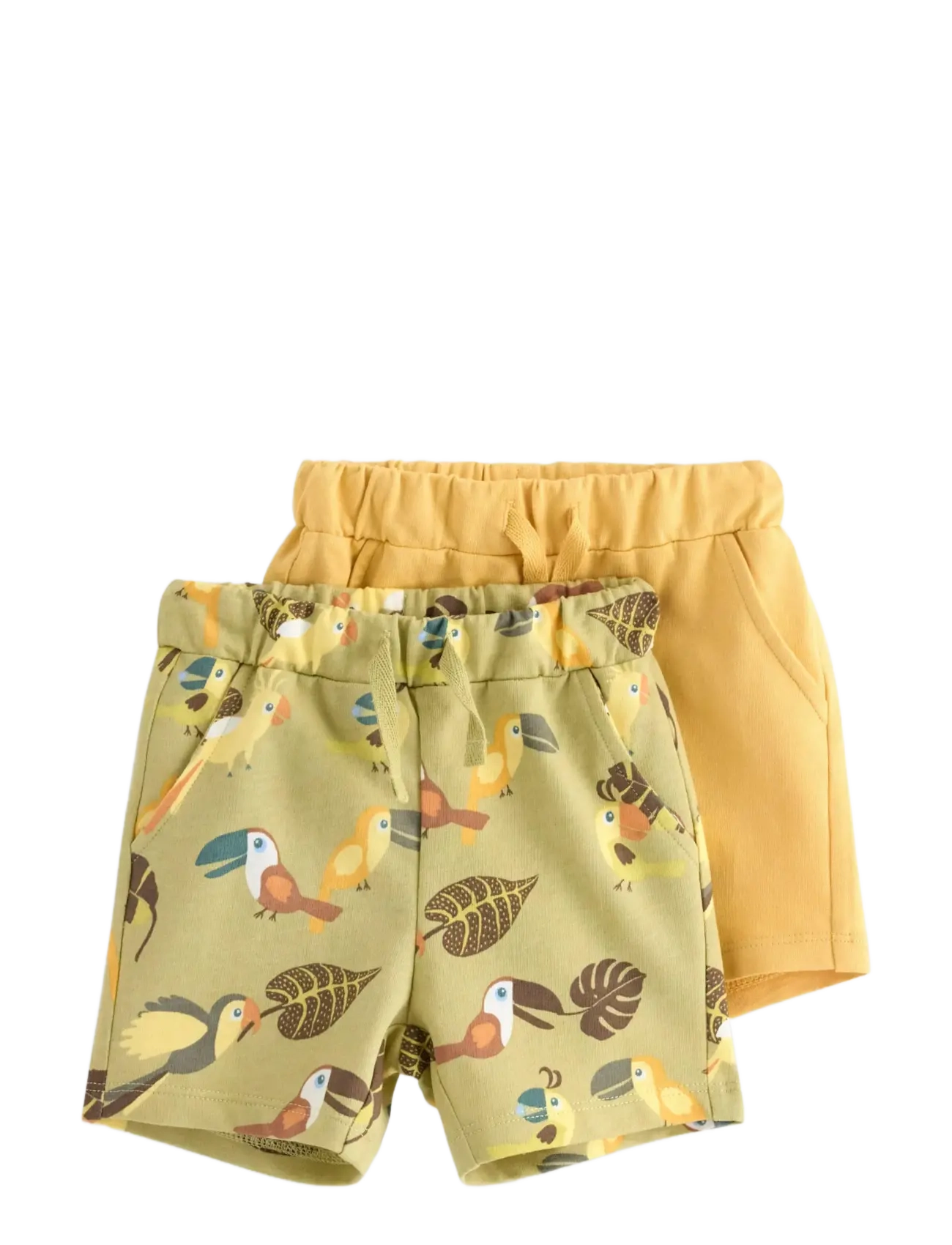 Lindex 2-Pack Shorts, Børn, 2-Pak Shorts, Gul, Str: 62