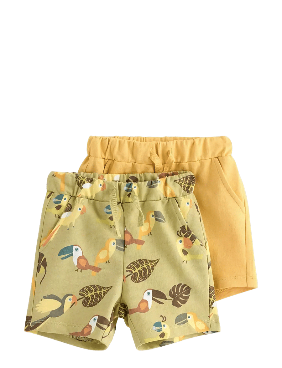 Lindex - 2-pack shorts - sweatshorts - light dusty yellow - 0