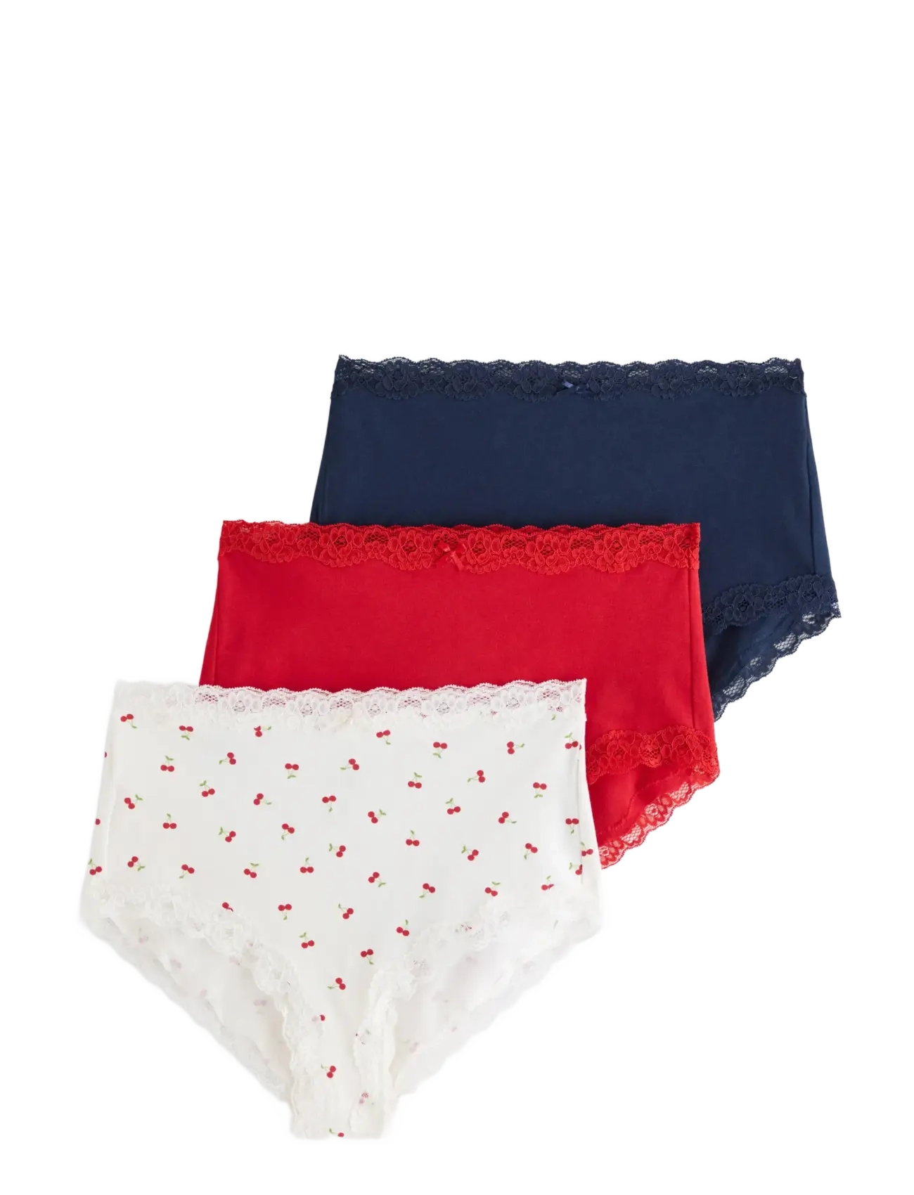 LINDEX 3-Pack High Waist Briefs Navy - XS - Damen