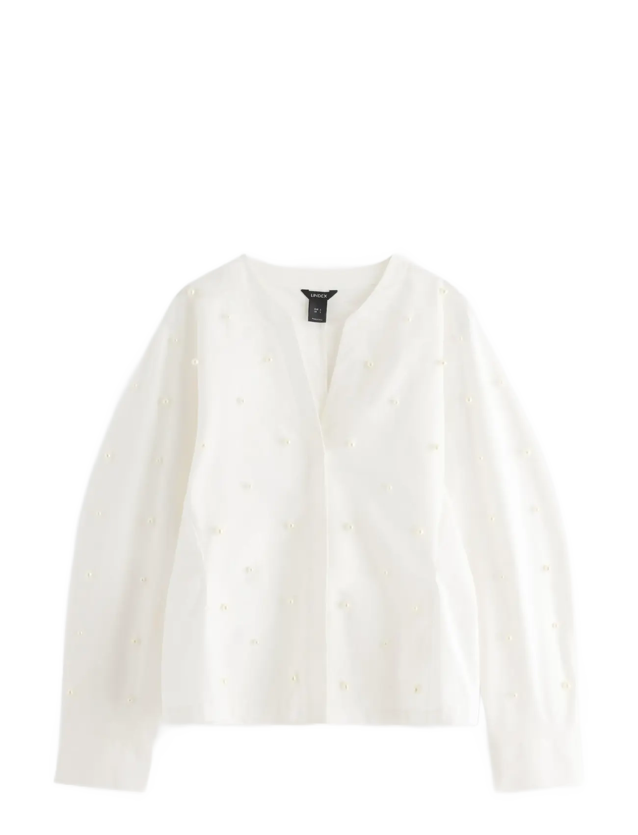 LINDEX Langärmelig Shirt Weiß - L - Damen