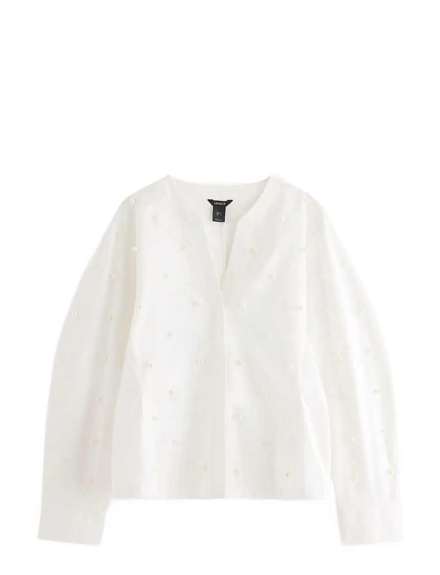 Lindex - Long-sleeved shirt - blouses à manches longues - white - 1