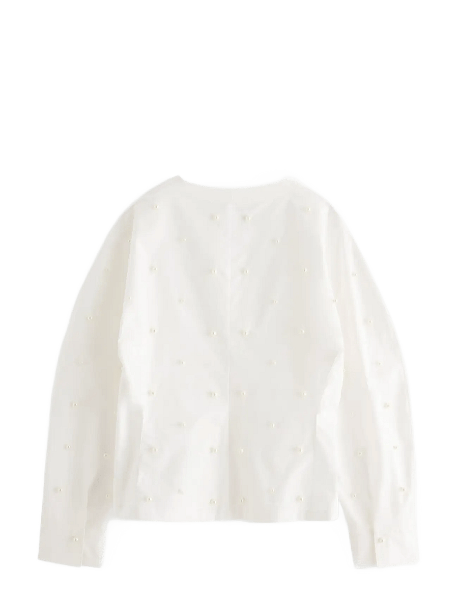 Lindex - Long-sleeved shirt - pikkade varrukatega pluusid - white - 2