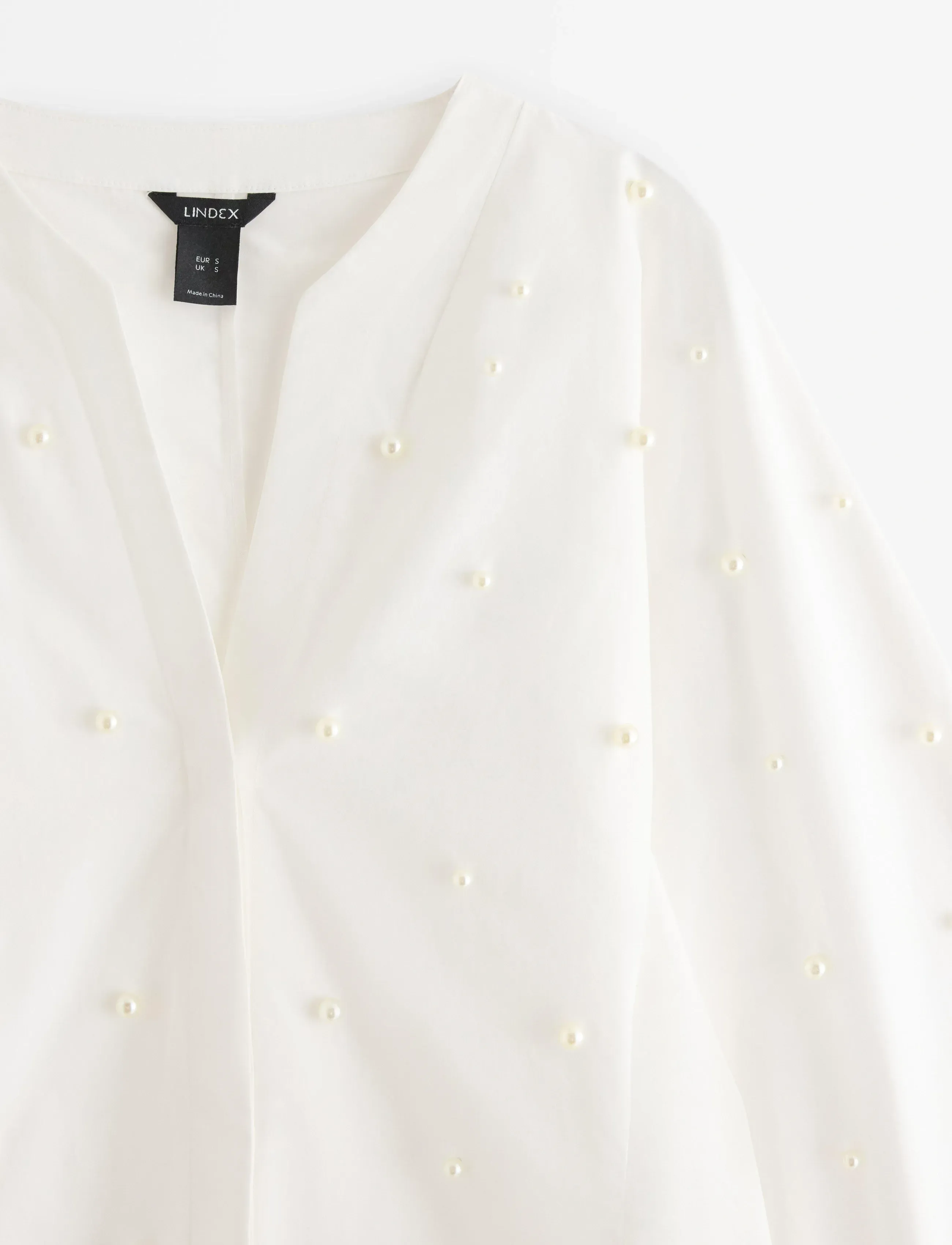 Lindex - Long-sleeved shirt - långärmade blusar - white - 5