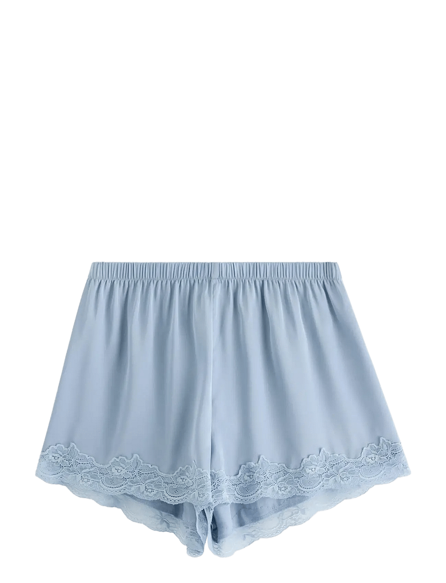 Lindex - Pyjama shorts in satin - shorts - light dusty blue - 1
