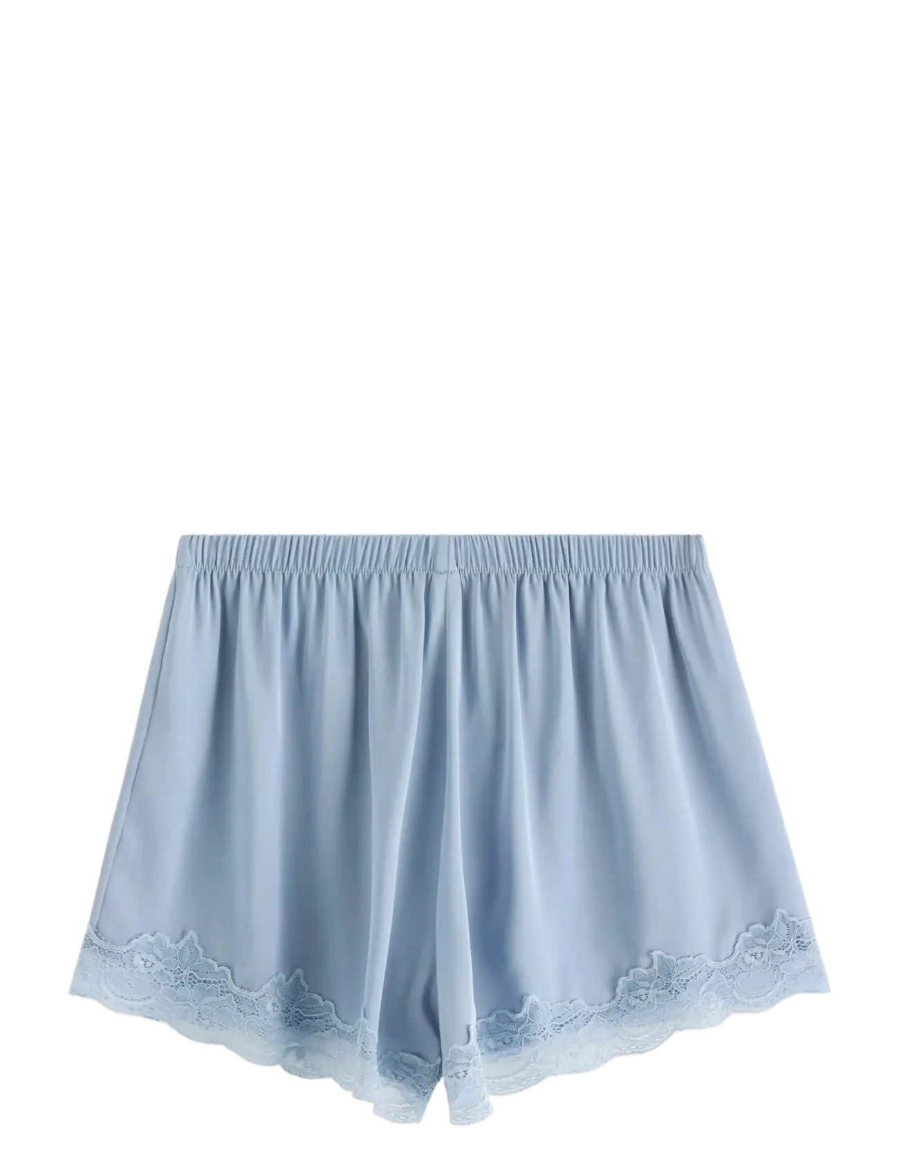 Lindex - Pyjama shorts in satin - light dusty blue - 2
