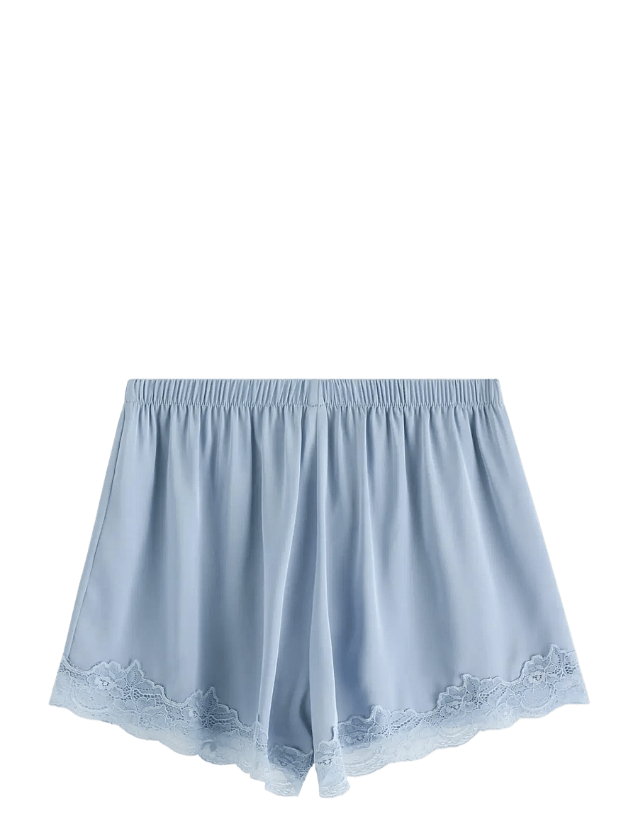 Lindex - Pyjama shorts in satin - shorts - light dusty blue - 2