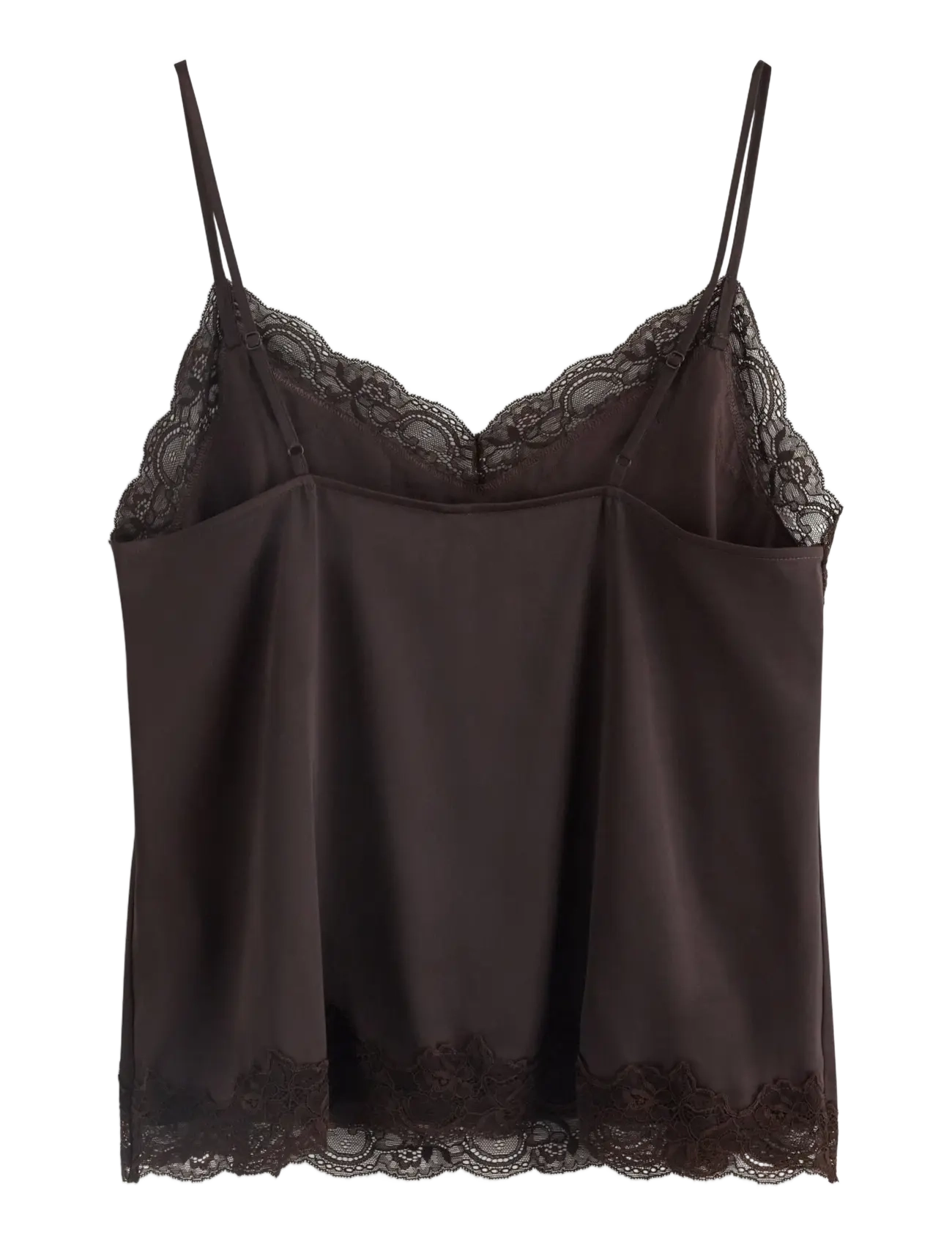 Lindex - Camisole in satin - dark dusty brown - 2