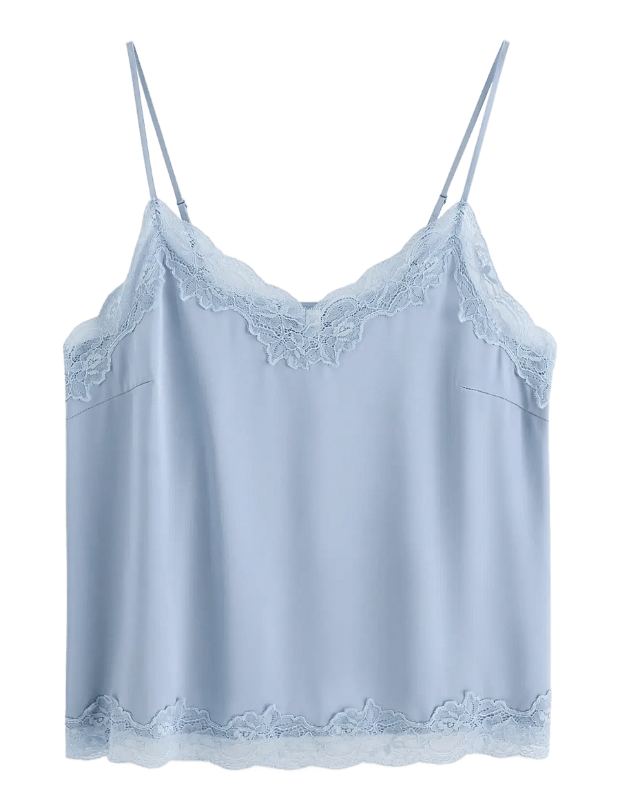Lindex - Camisole in satin - oberteile - light dusty blue - 1