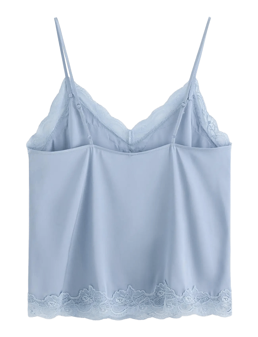 Lindex - Camisole in satin - oberteile - light dusty blue - 2