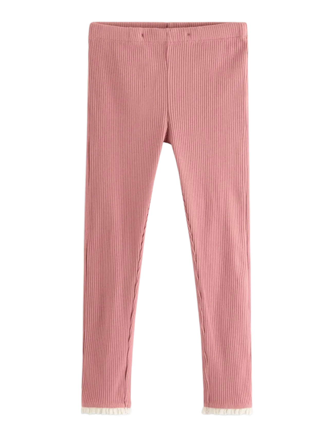 Lindex Ribbed leggings - Leggings - DUSTY PINK / pink/rose
