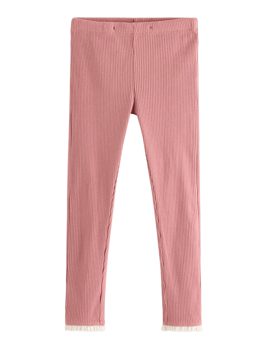 Lindex - Ribbed leggings - dusty pink - 0