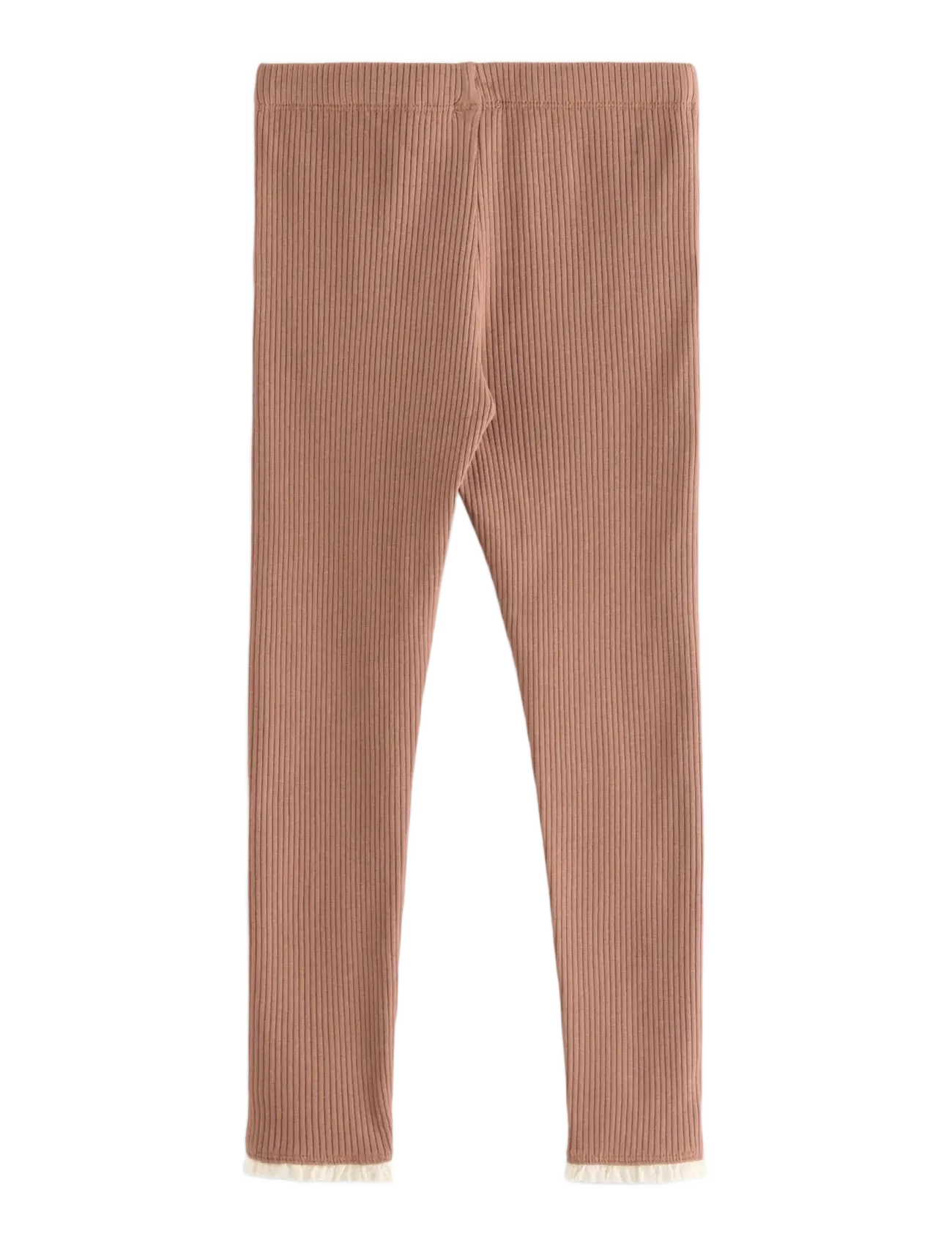 Lindex - Ribbed leggings - leggings - light dusty brown - 1