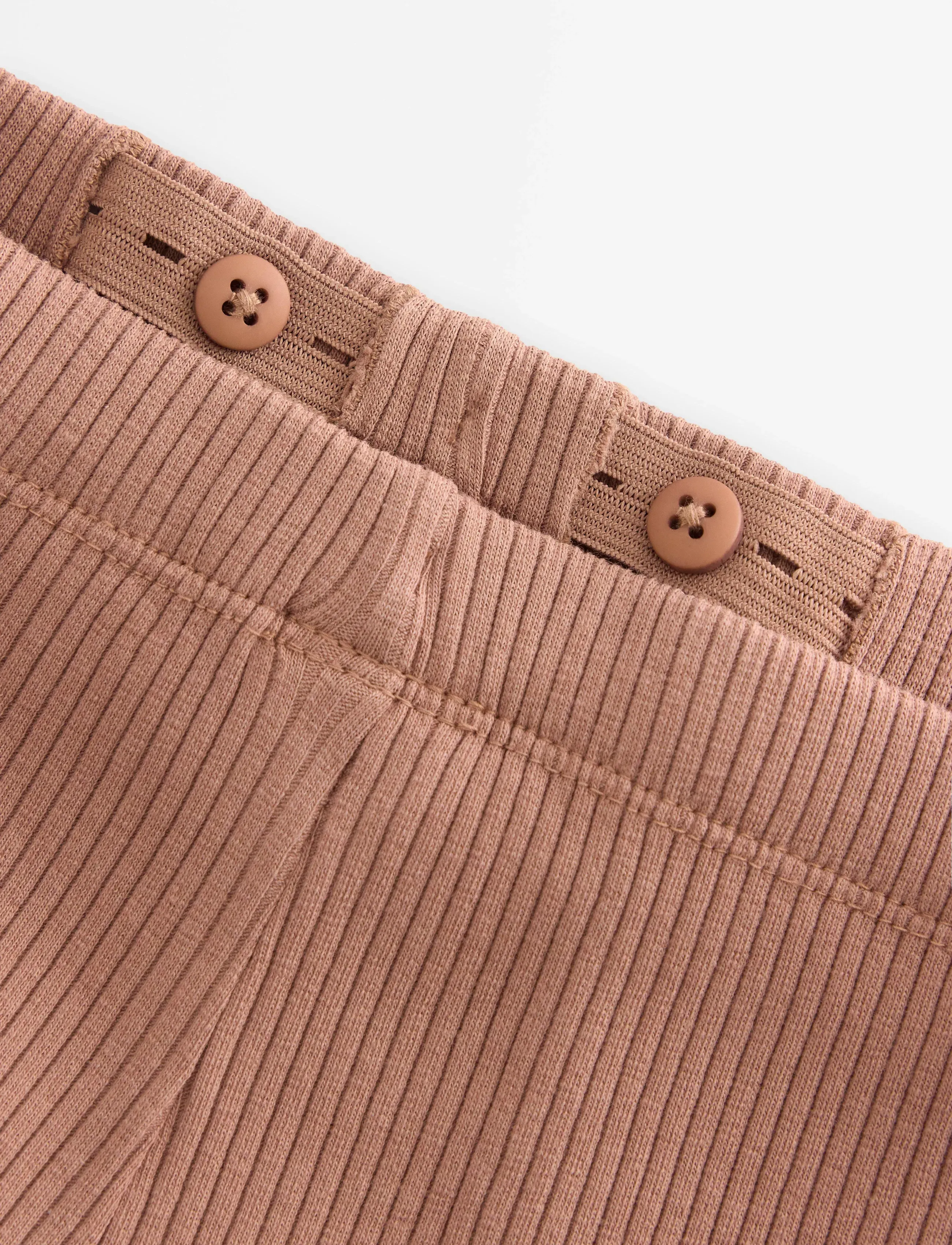 Lindex - Ribbed leggings - leggings - light dusty brown - 2