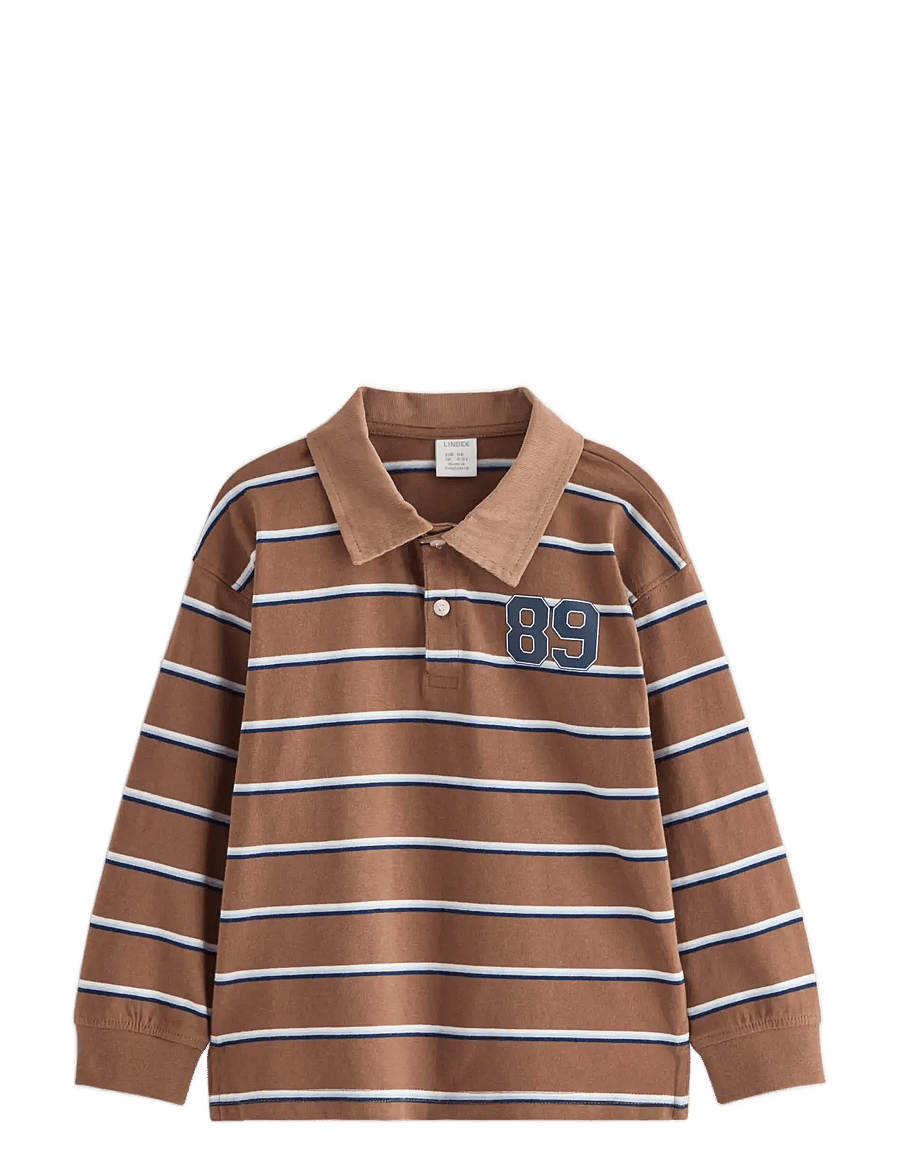 Lindex - Rugby shirt - langärmelig poloshirt - brown - 1