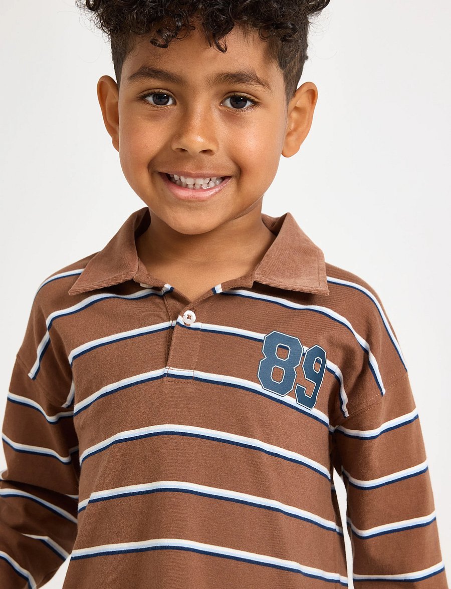 Lindex - Rugby shirt - langärmelig poloshirt - brown - 4