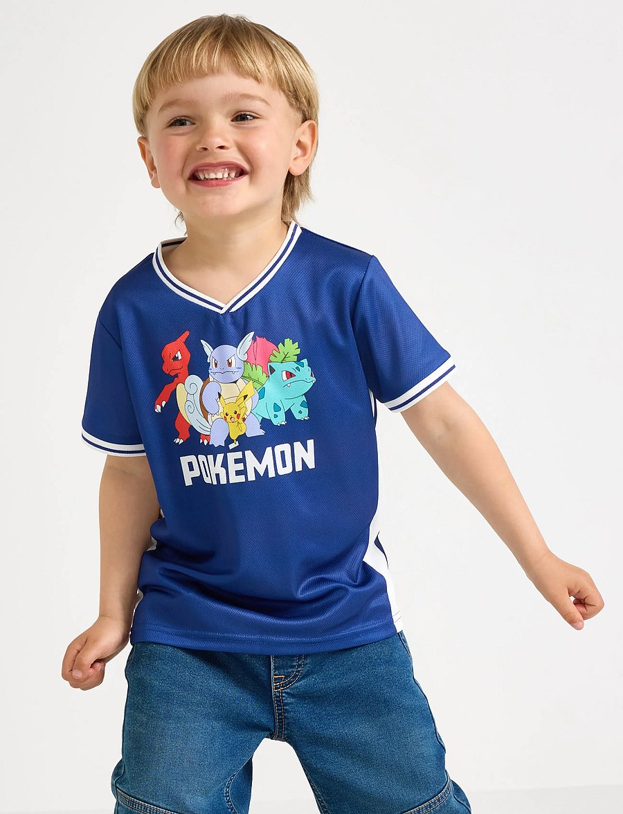 Lindex - Pokémon football shirt - kurzärmelige - blue - 0