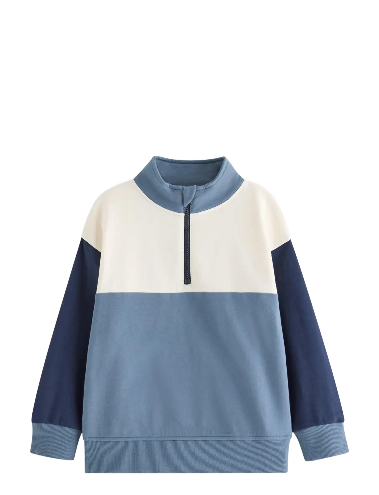Lindex Sweatshirt with half-zip - Alussärgid - DARK DUSTY BLUE / blue