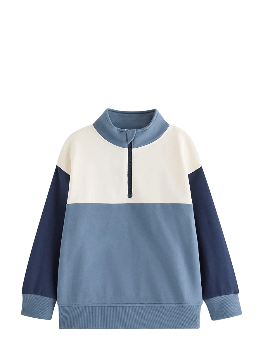Lindex - Sweatshirt with half-zip - džemprid - dark dusty blue - 1