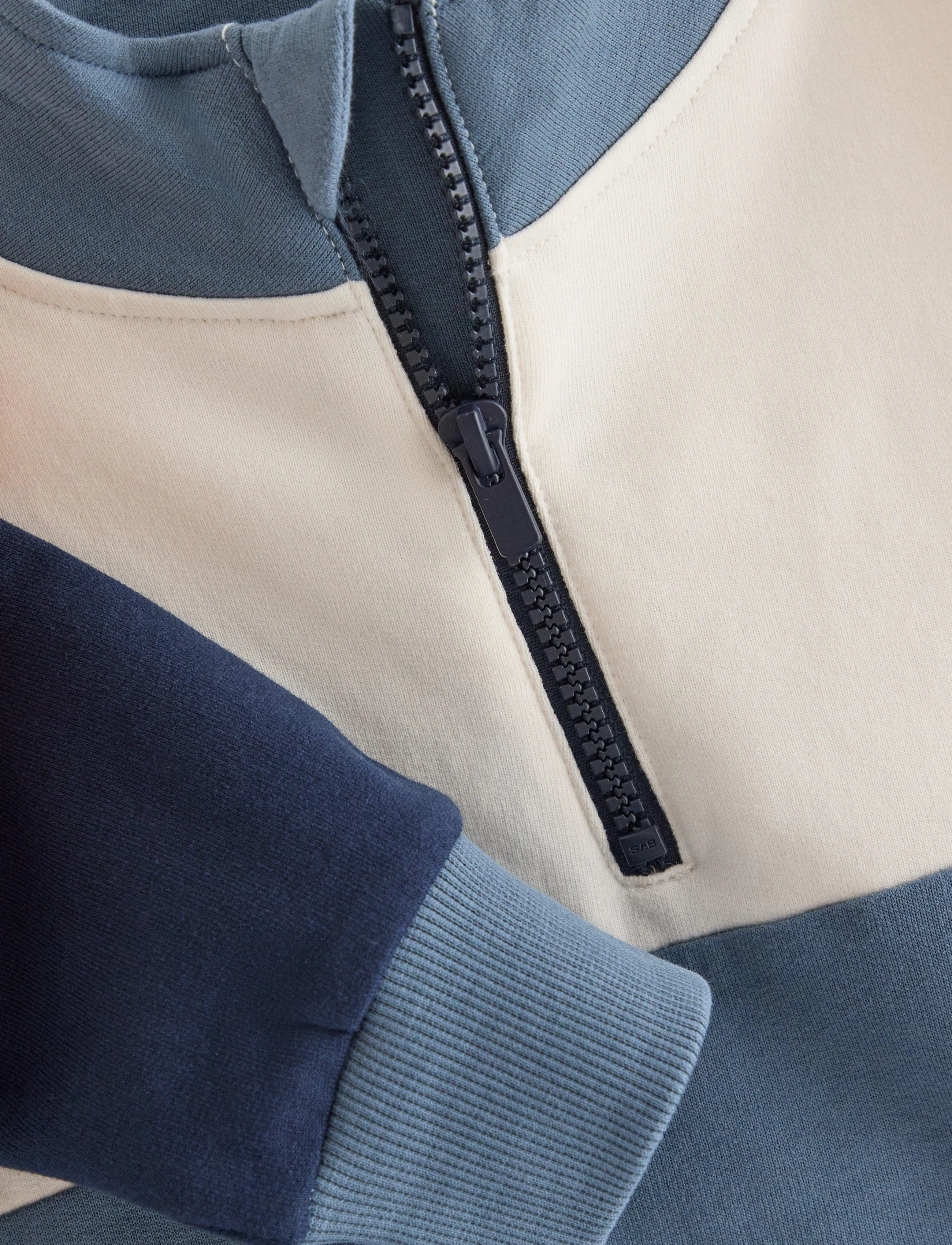 Lindex - Sweatshirt with half-zip - dark dusty blue - 5