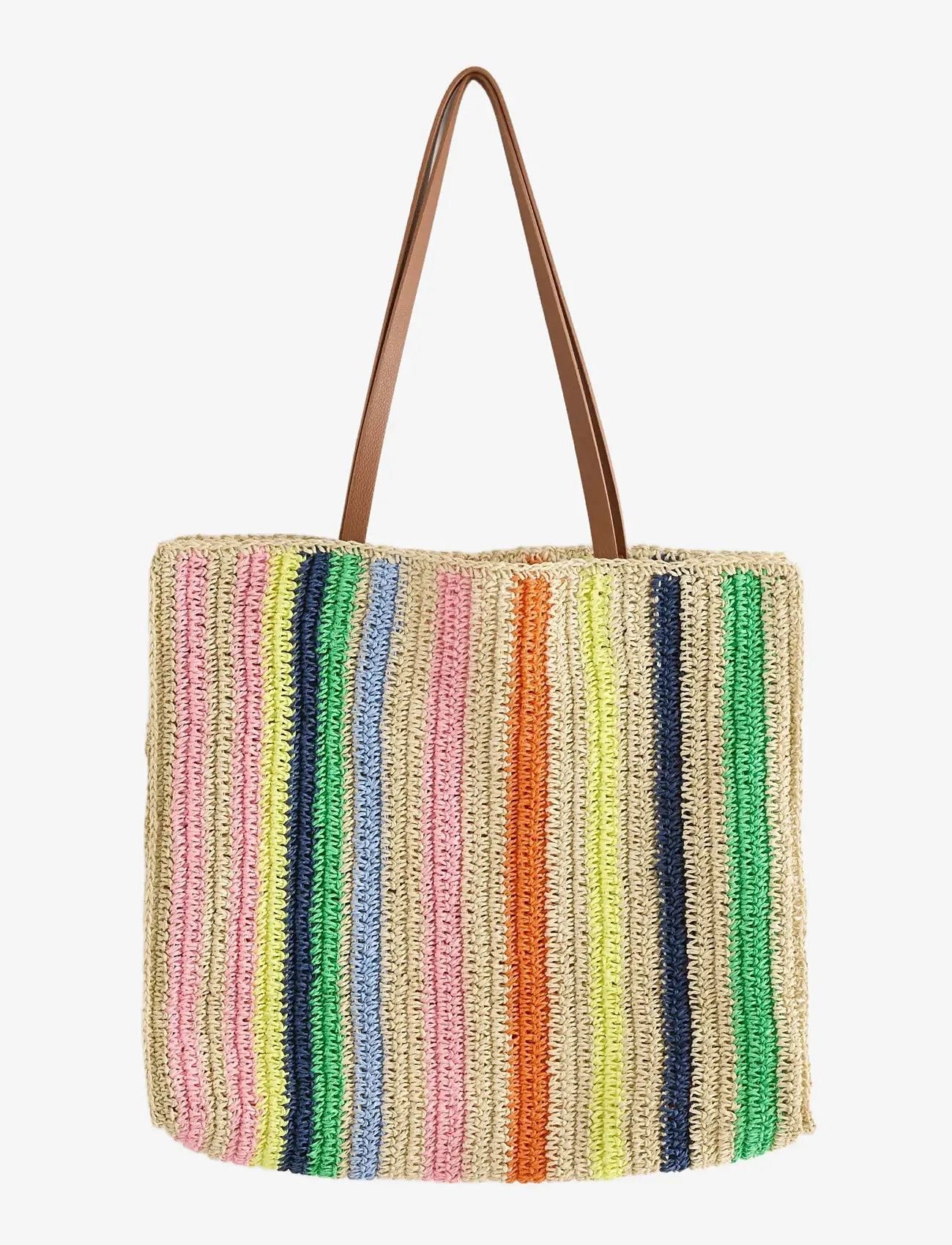 Lindex - Bag in paper straw - tote bags - light beige - 0