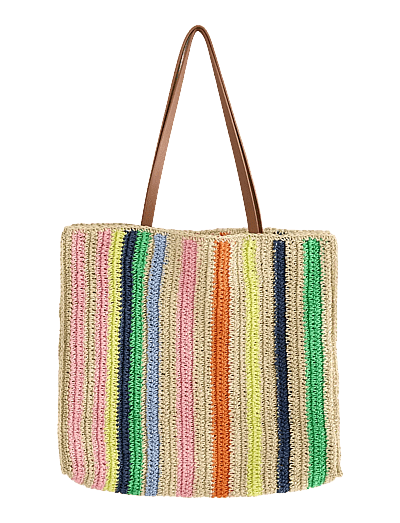 Bag In Paper Straw - Tote Bags