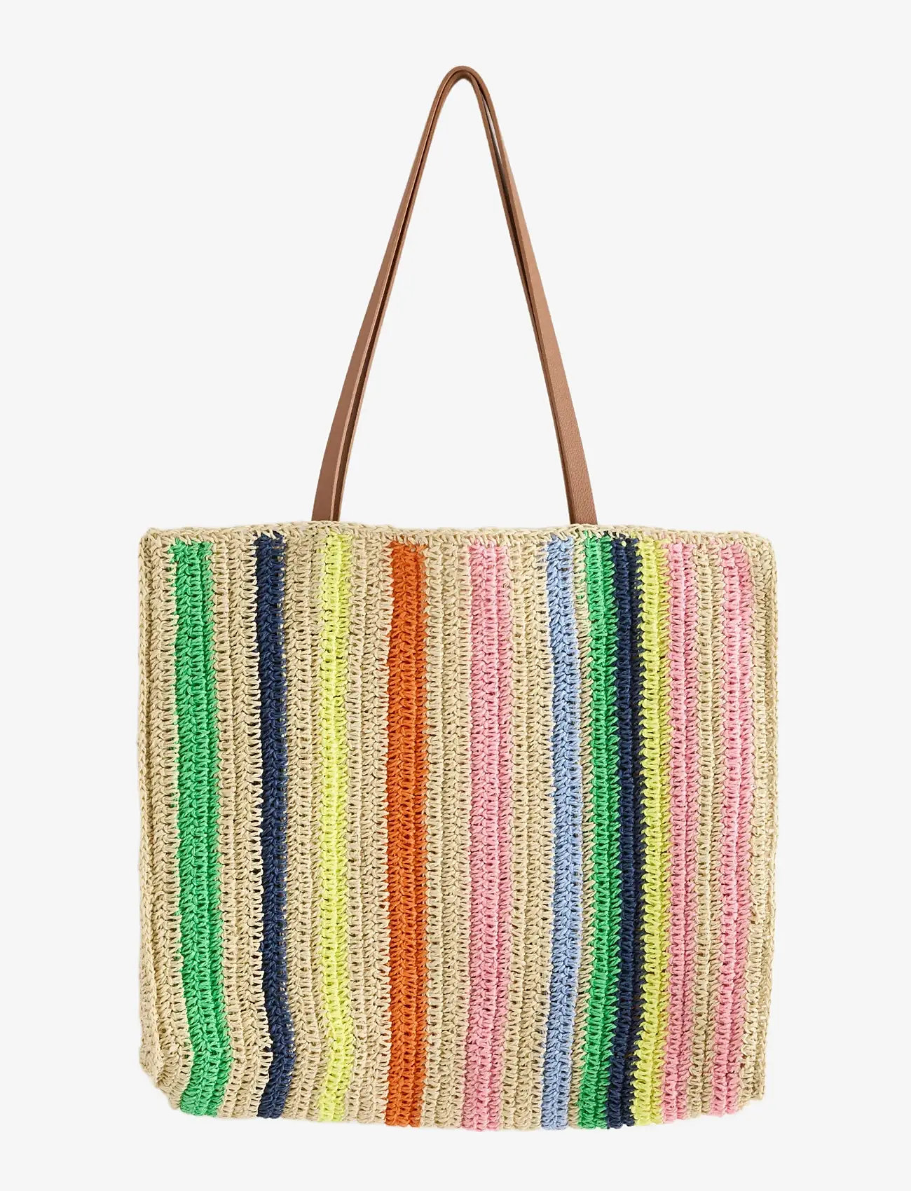 Lindex - Bag in paper straw - tote bags - light beige - 1