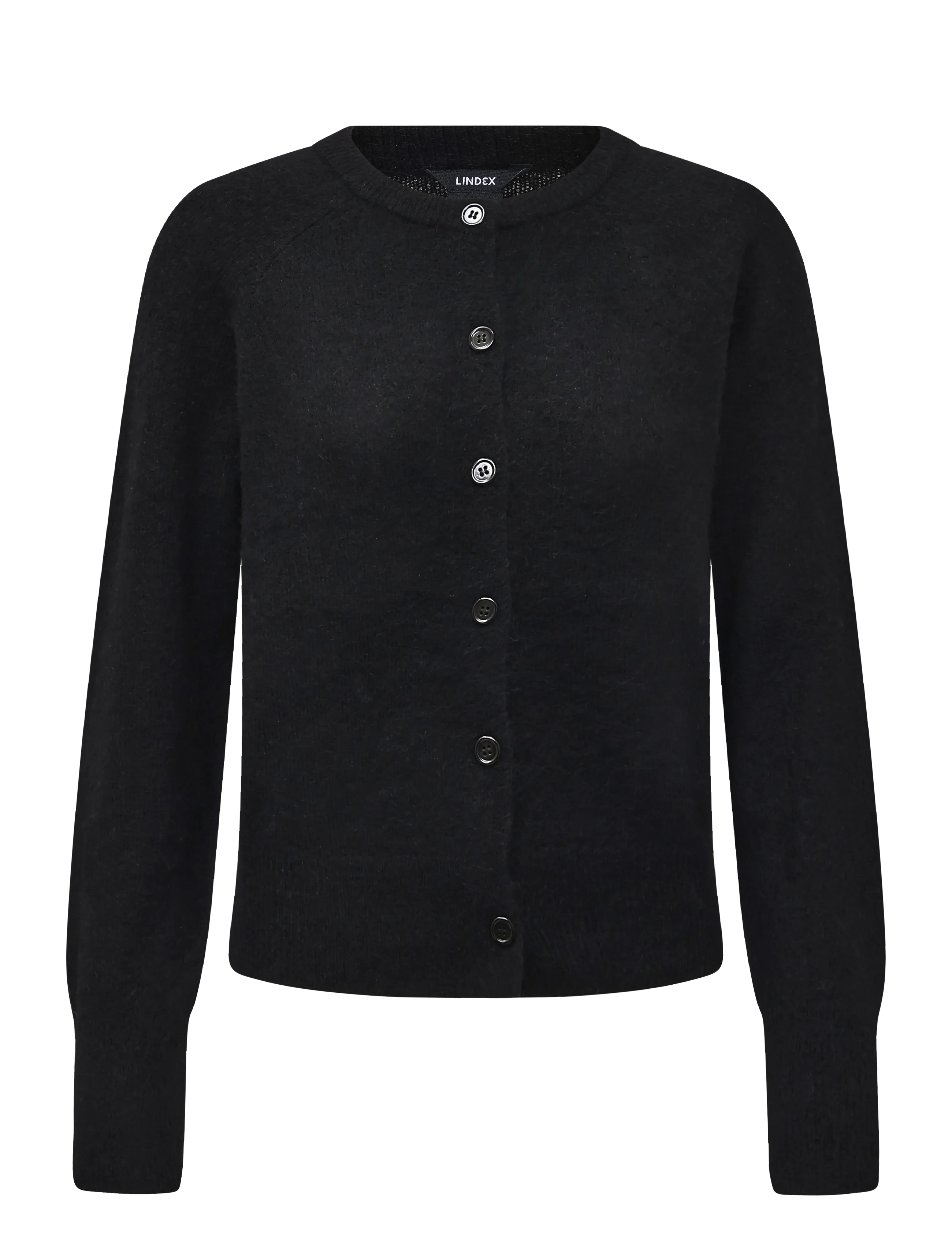 Lindex Fine-knit cardigan in wool blend - Cardigans - BLACK / black