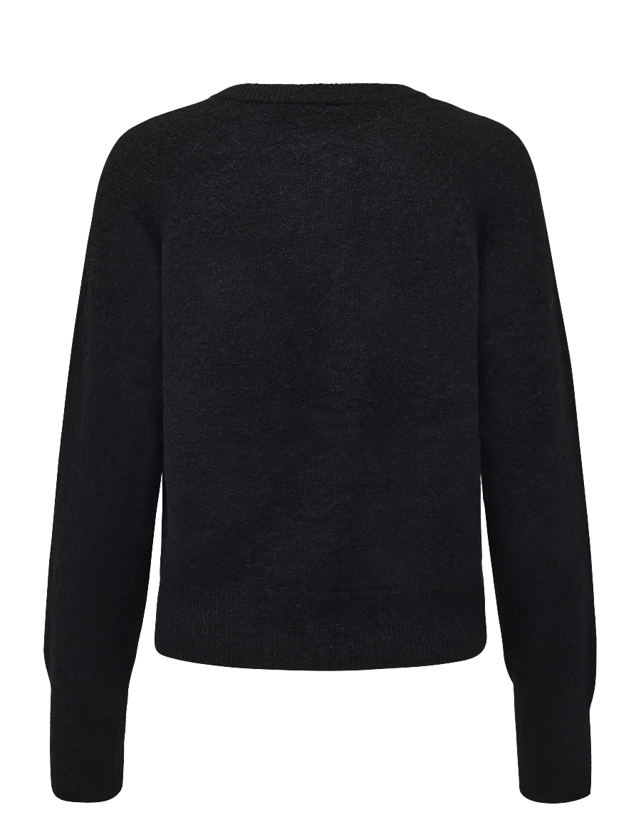 Lindex - Fine-knit cardigan in wool blend - cardigans - black - 2
