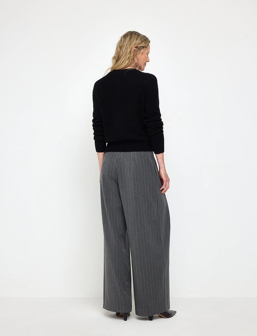 Lindex - Fine-knit cardigan in wool blend - koftor - black - 3