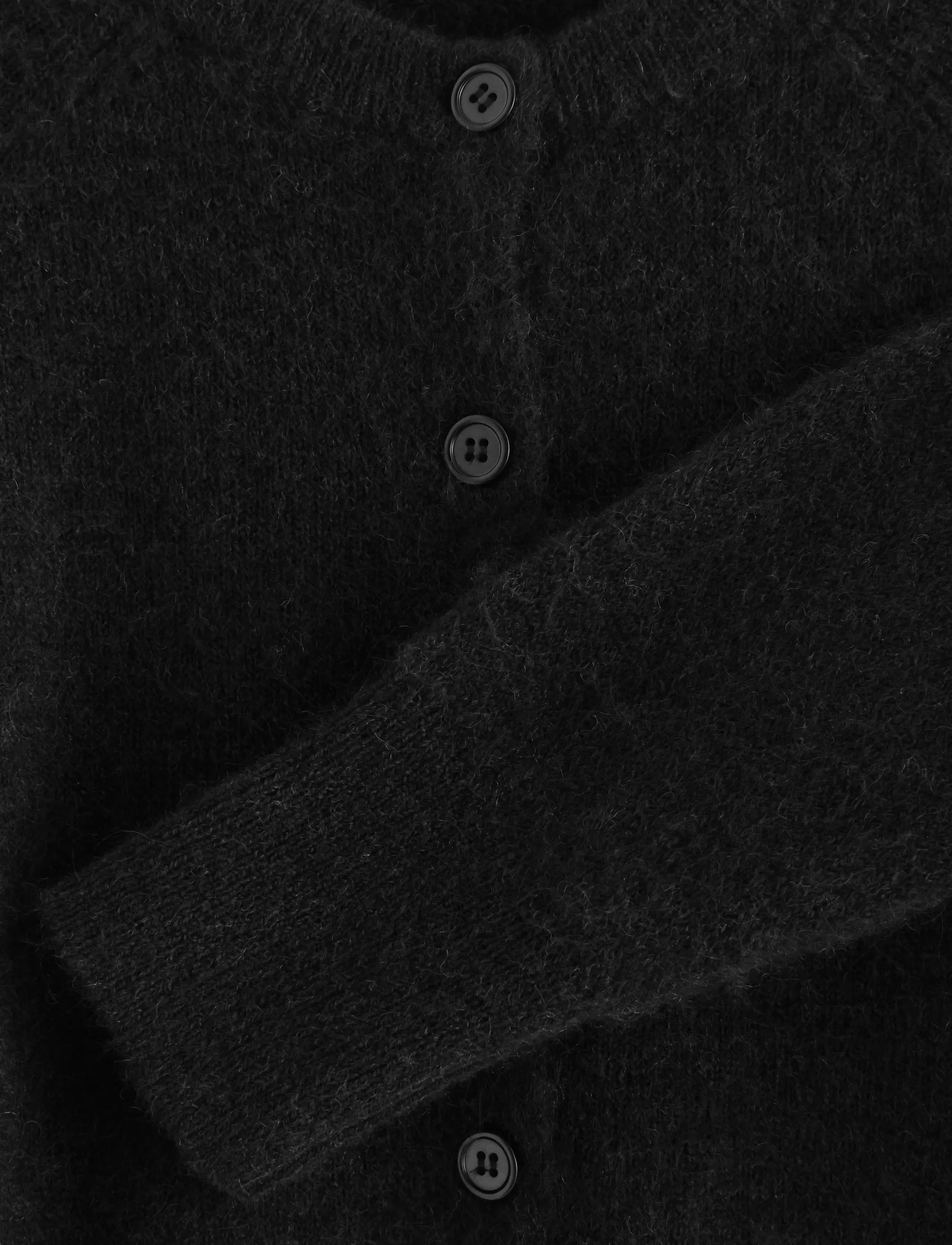 Lindex - Fine-knit cardigan in wool blend - koftor - black - 5
