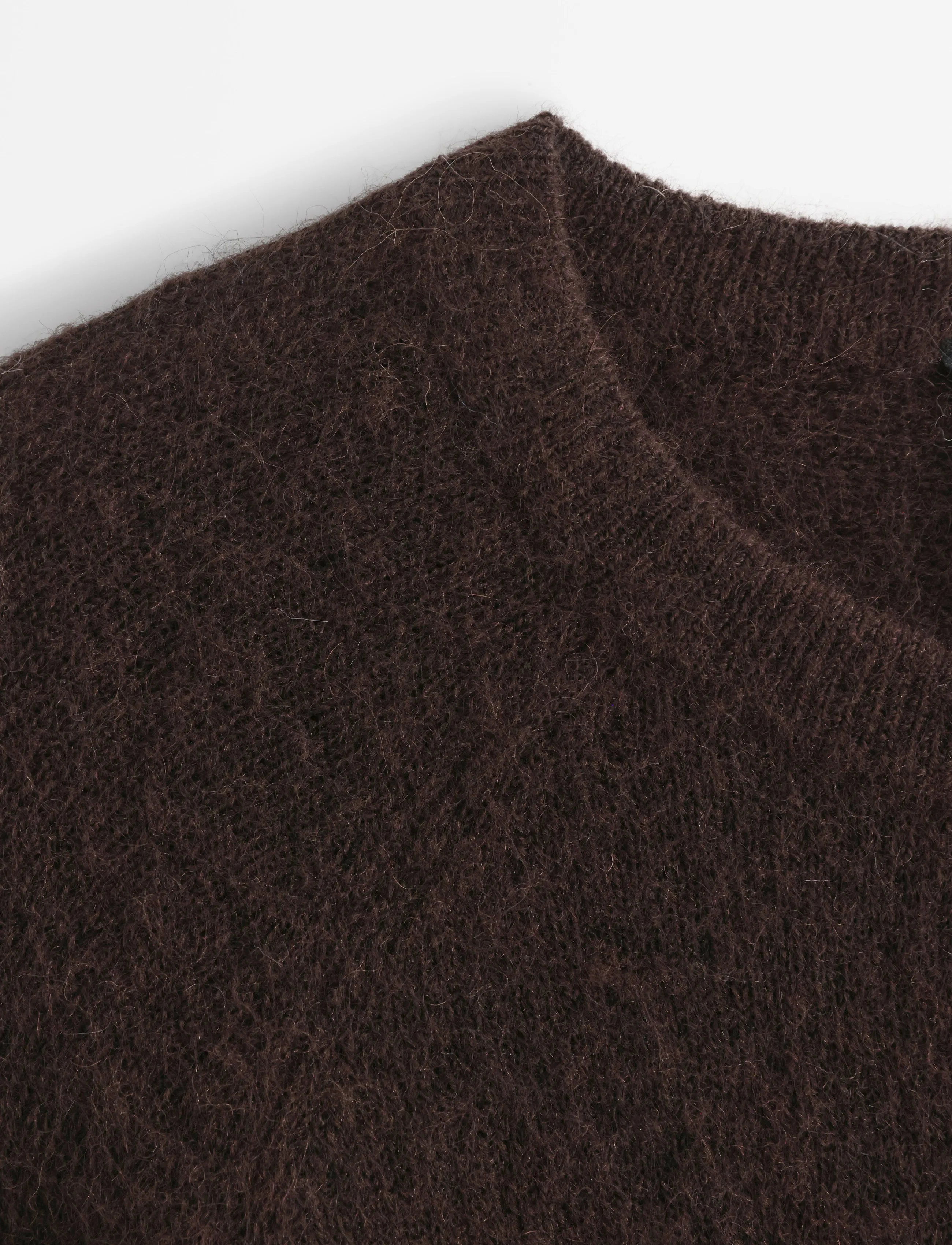 Lindex - Fine-knit cardigan in wool blend - strickjacken - dark brown - 5