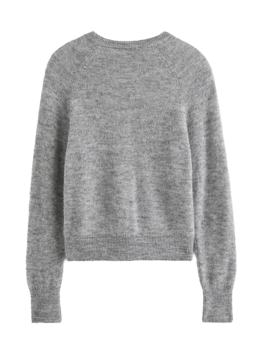 Lindex - Fine-knit cardigan in wool blend - strickjacken - grey melange - 2