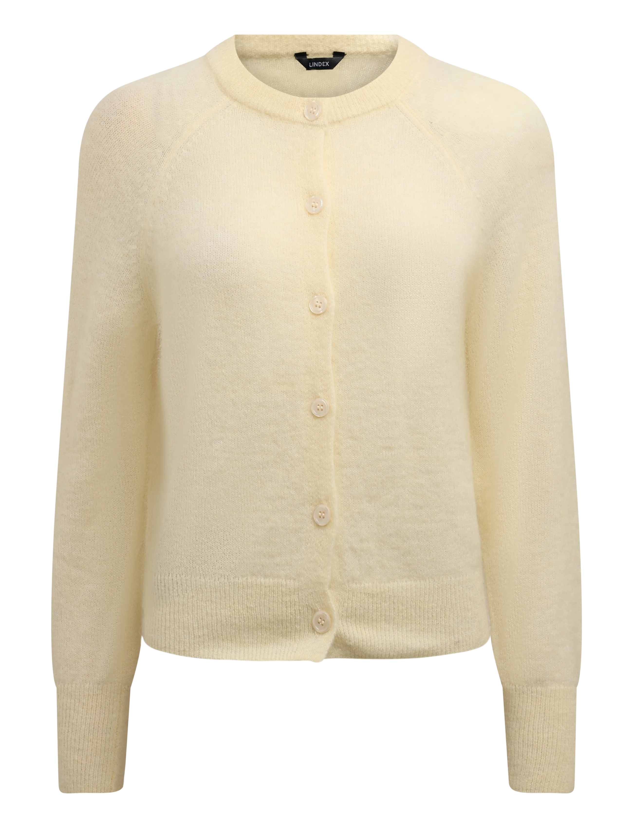 Lindex Fine-knit cardigan in wool blend - Cardigans - LIGHT YELLOW / yellow