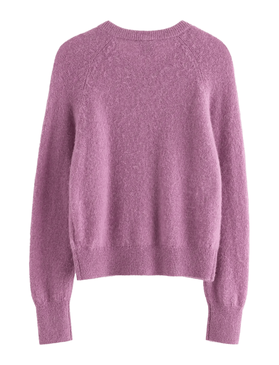 Lindex - Fine-knit cardigan in wool blend - cardigans - lilac - 2