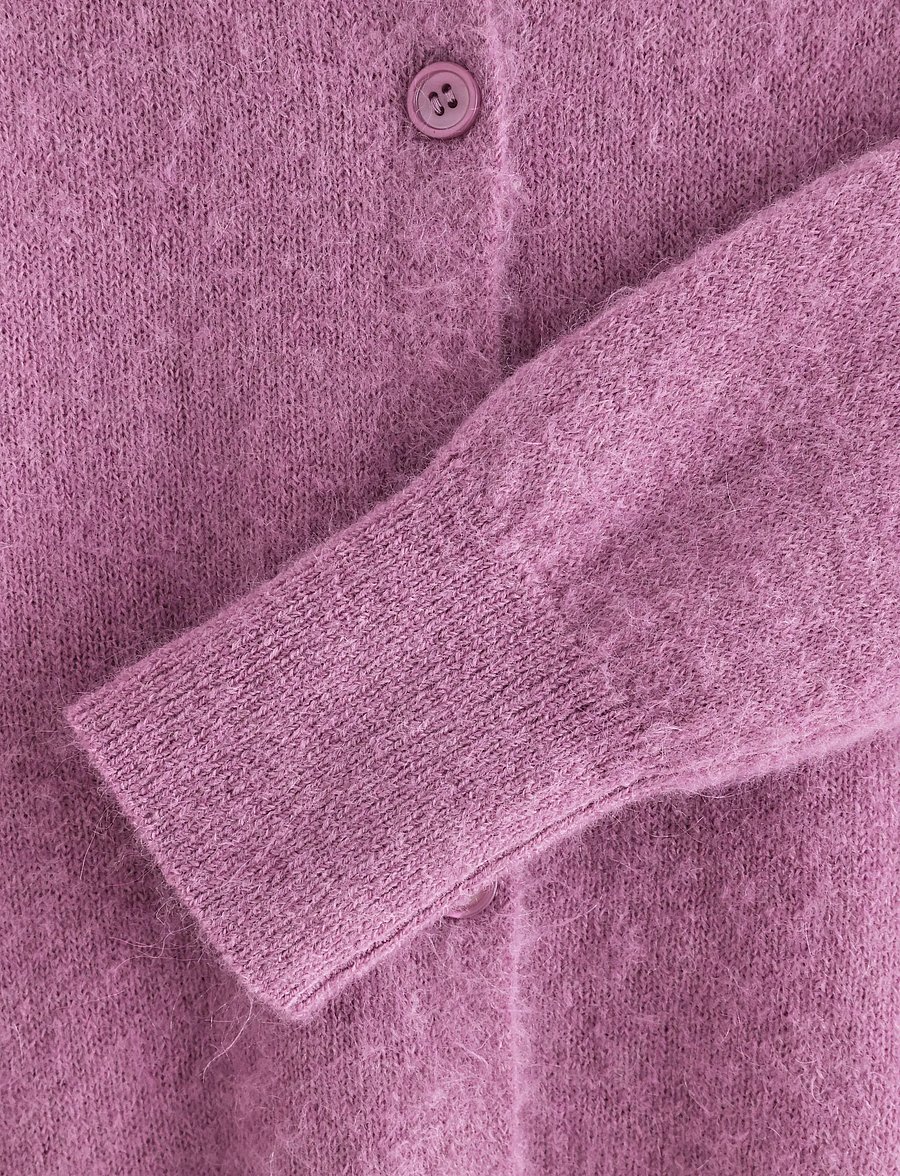 Lindex - Fine-knit cardigan in wool blend - cardigans - lilac - 5