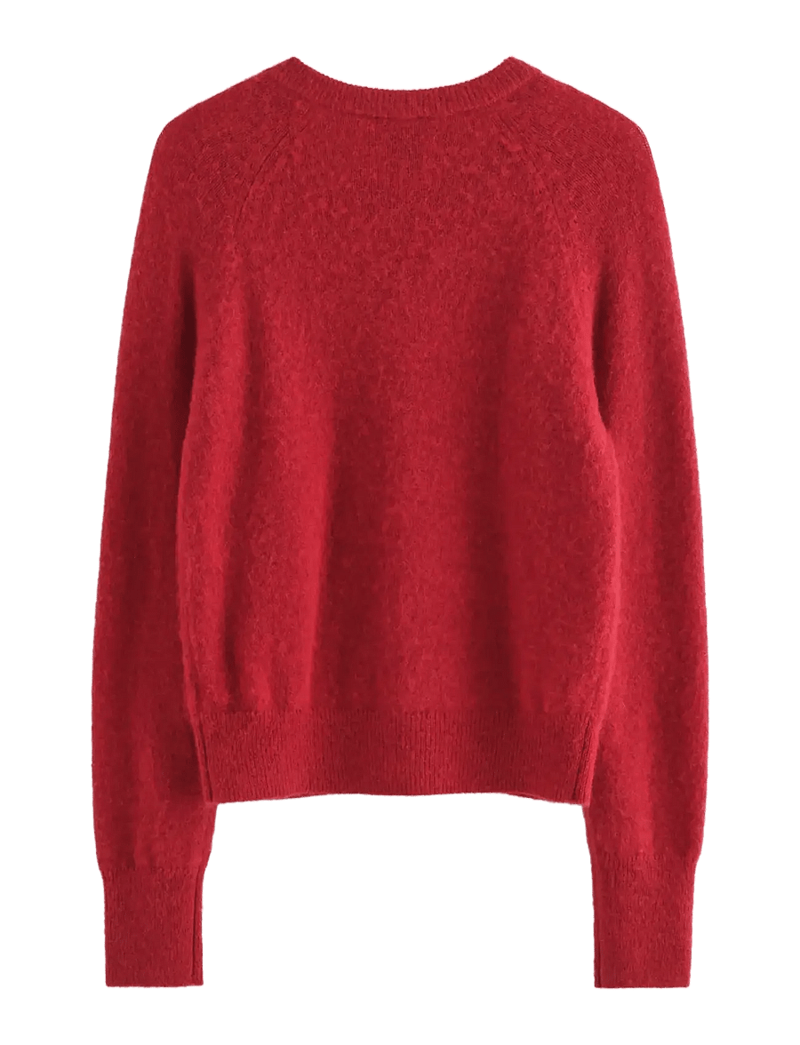 Lindex - Fine-knit cardigan in wool blend - cardigans - red - 2