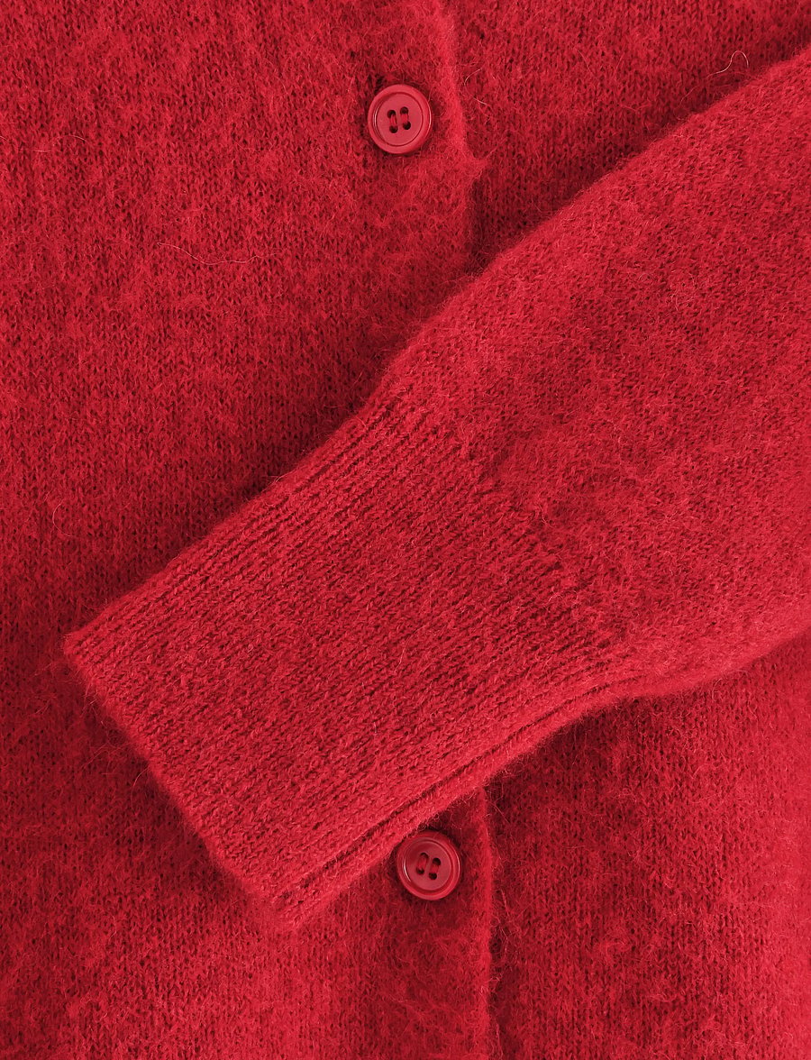 Lindex - Fine-knit cardigan in wool blend - cardigans - red - 5