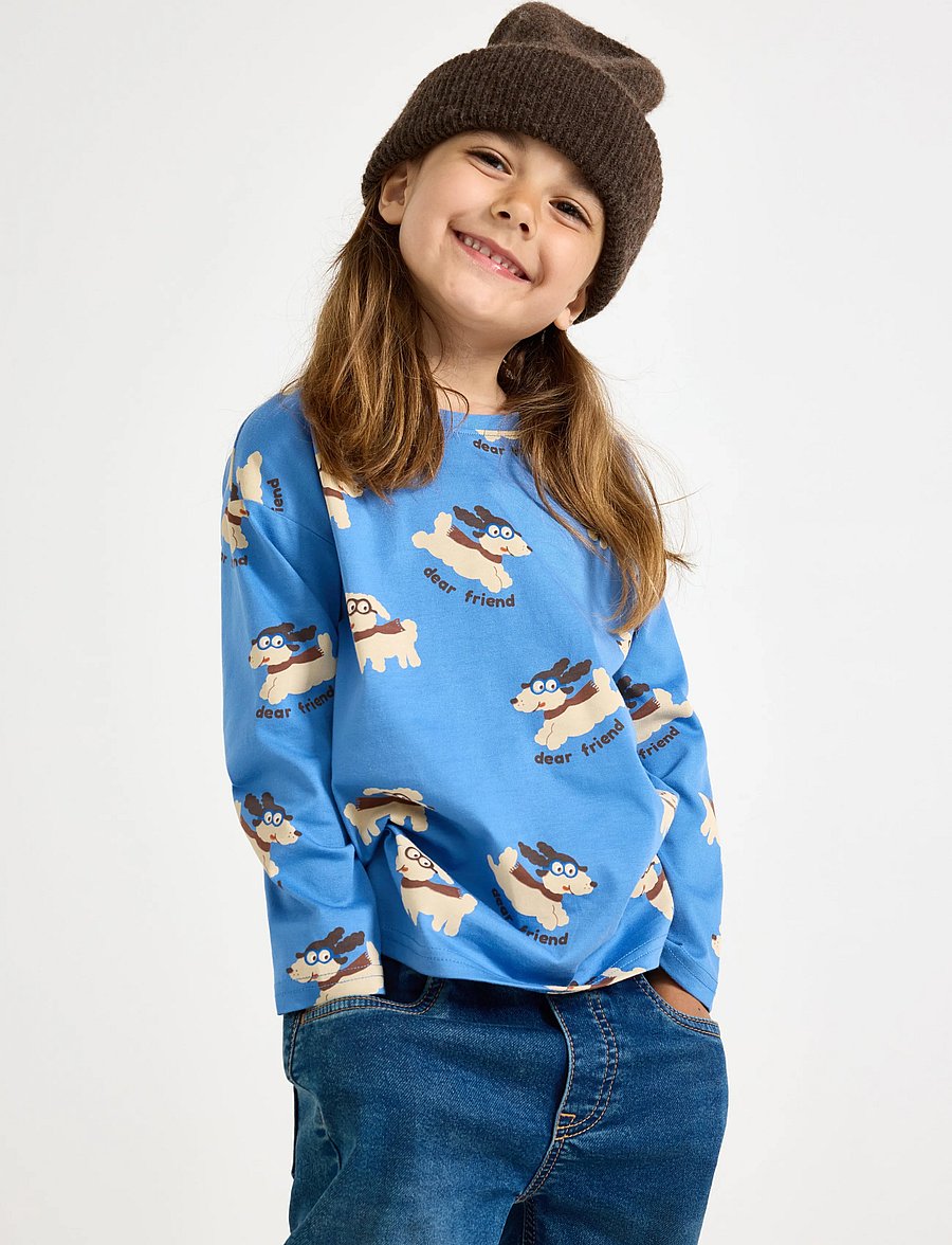 Lindex - Long-sleeved top - t-shirts à manches longues - blue - 0