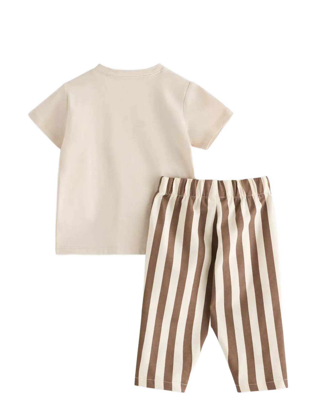 Lindex - Set with top and leggings - sets mit kurzärmeligem t-shirt - light beige - 1