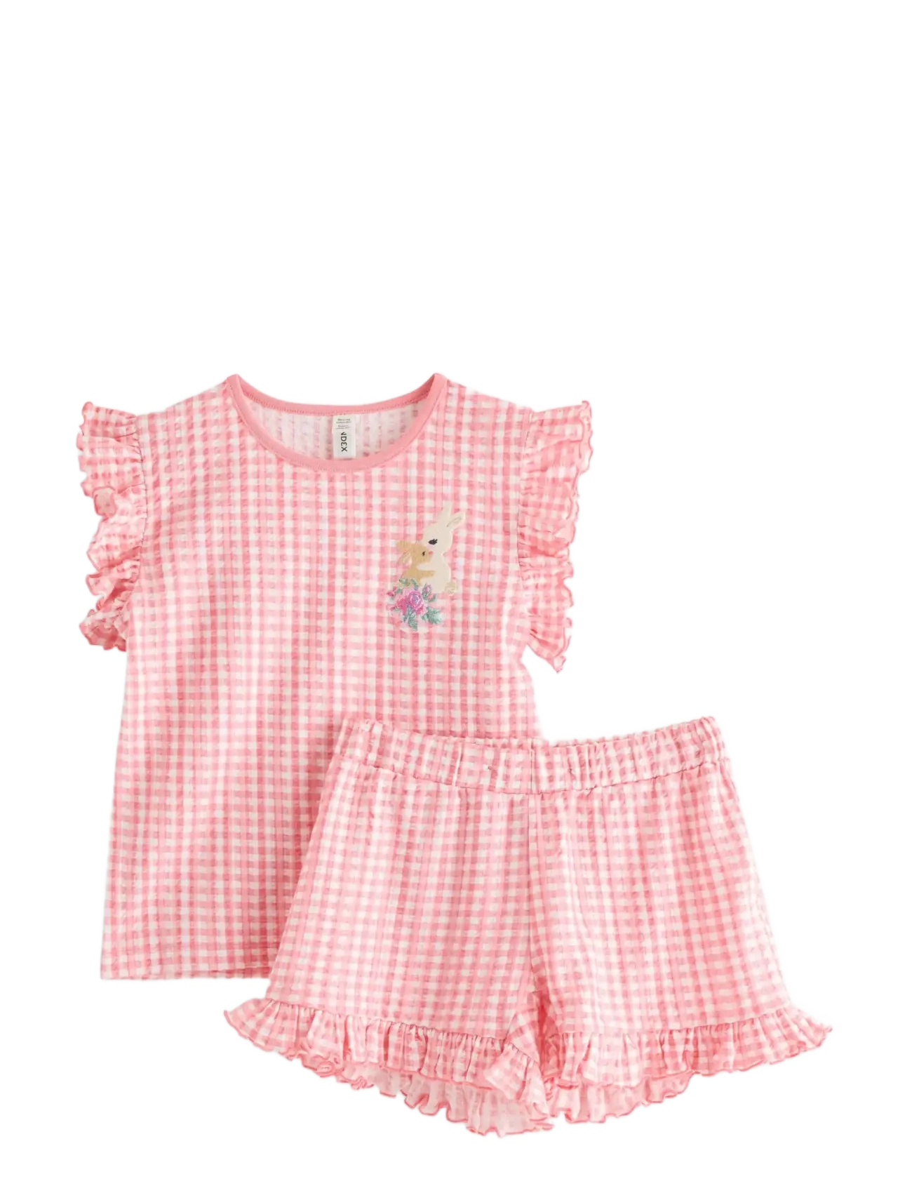 Lindex Pyjama set in gingham - Vaikams 98–134 - PINK / pink/rose