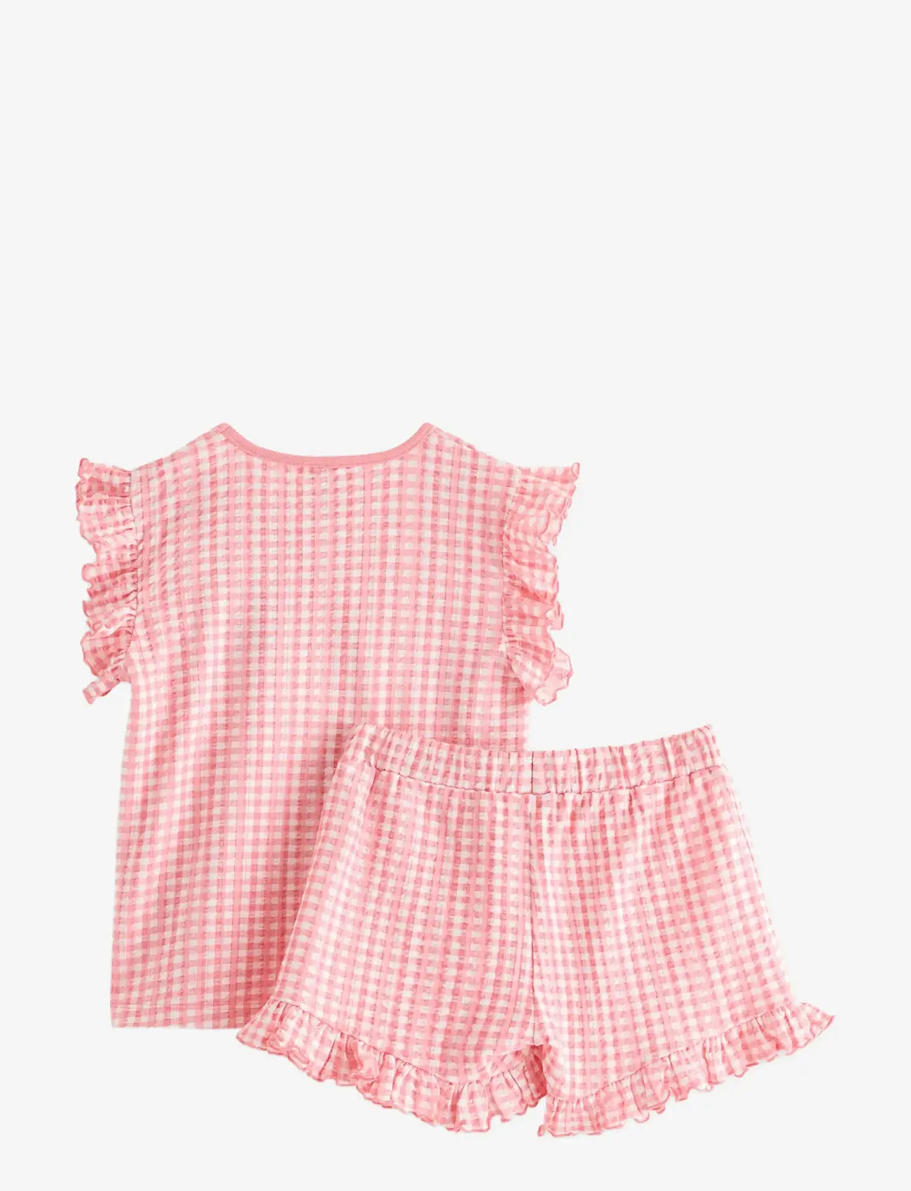 Lindex - Pyjama set in gingham - pyjamassæt - pink - 2