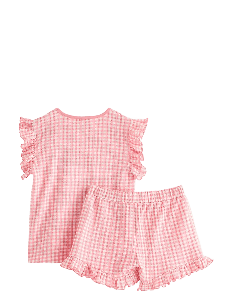 Lindex - Pyjama set in gingham - pyjama-sets - pink - 2