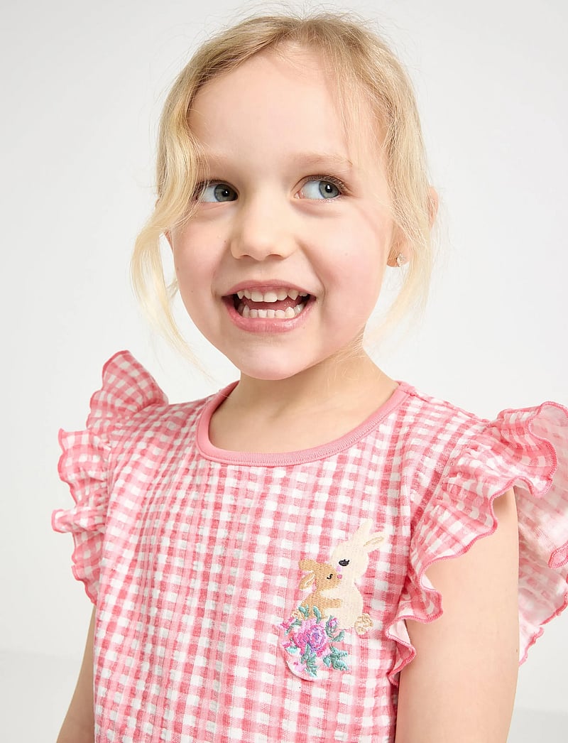 Lindex - Pyjama set in gingham - pyjama-sets - pink - 4
