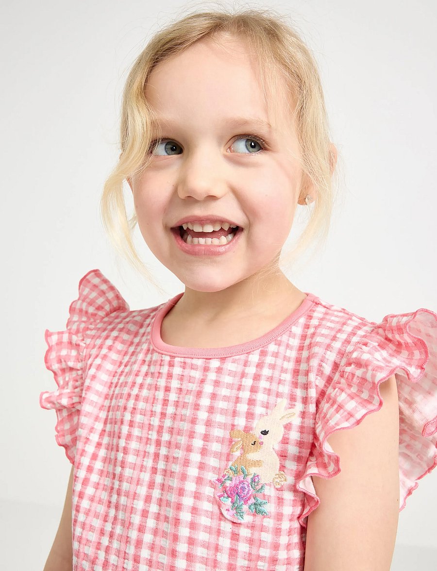 Lindex - Pyjama set in gingham - pyjama-sets - pink - 4