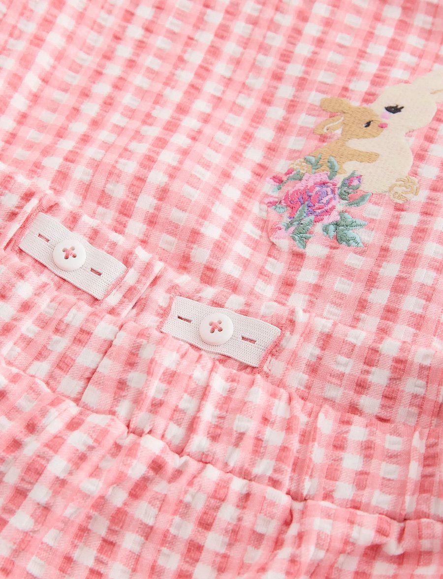 Lindex - Pyjama set in gingham - pyjama-sets - pink - 5
