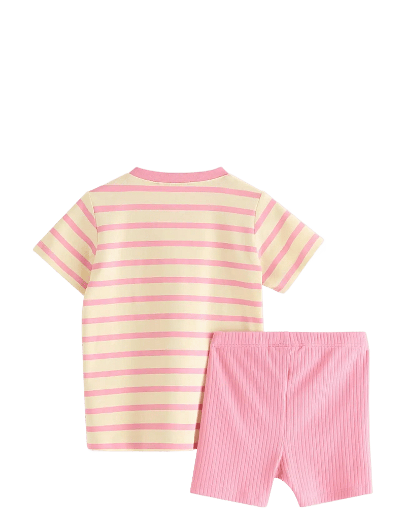 Lindex - Set with top and cycling shorts - zestawy krótkim rękawem - pink - 1