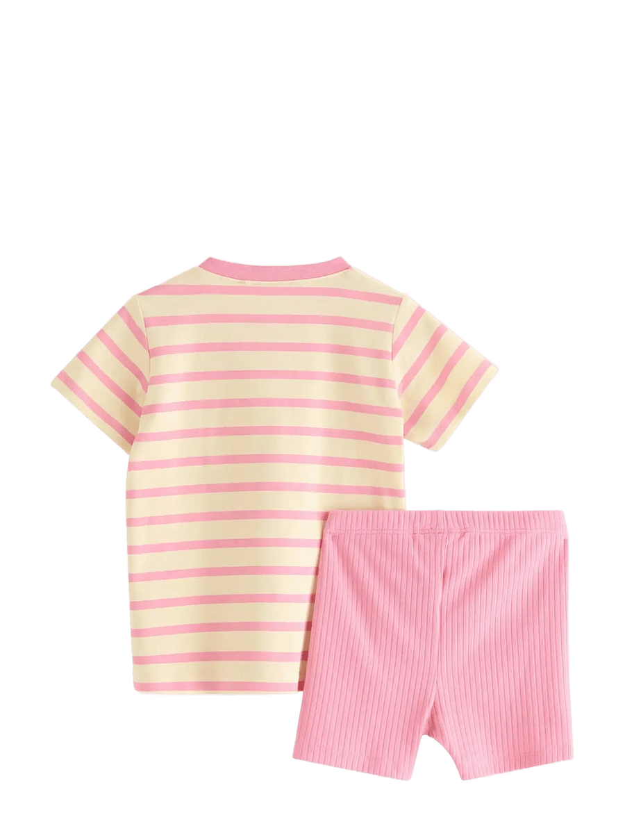 Lindex - Set with top and cycling shorts - set med kortärmad t-shirt - pink - 1