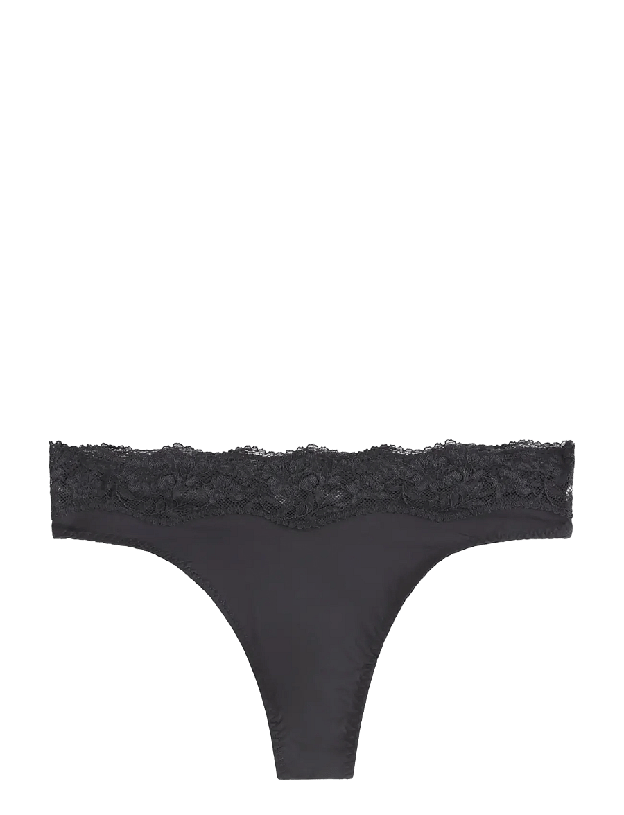 Lindex - Thong with regular waist - stringtrosor - black - 1