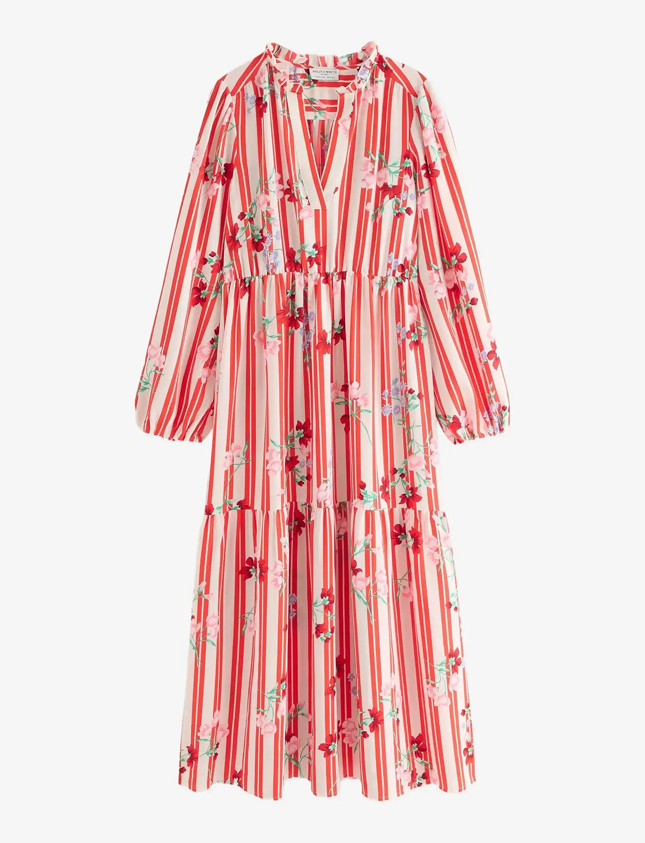 Lindex - Long-sleeved maxi dress - maxikleider - red - 1
