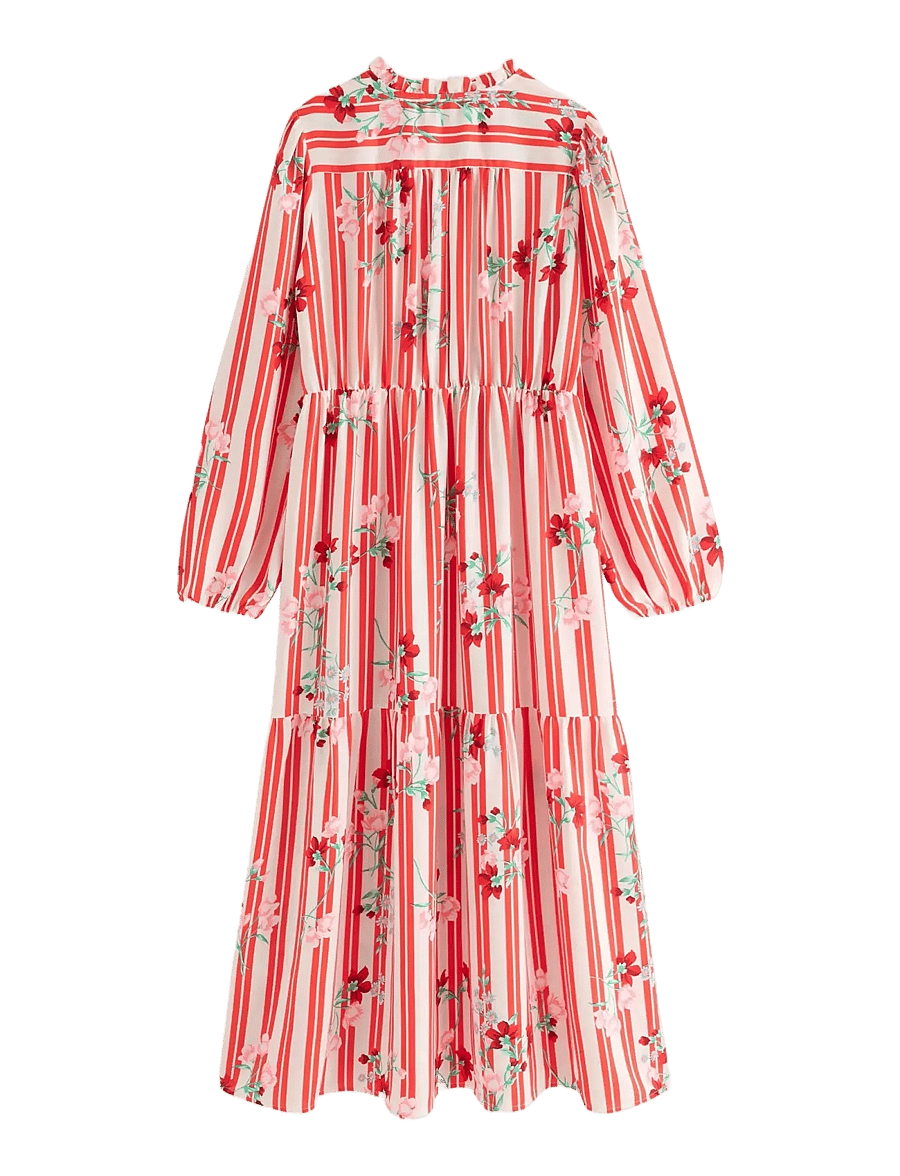 Lindex - Long-sleeved maxi dress - maxi kjoler - red - 2